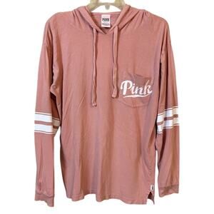 Victoria Secret‎ Pink Logo 100% cotton Long Sleeve Hoodie Size Small